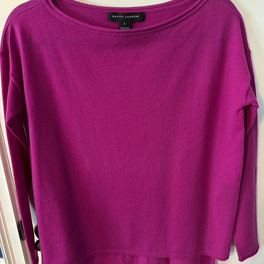 Ralph Lauren Magenta Crew Neck Sweater